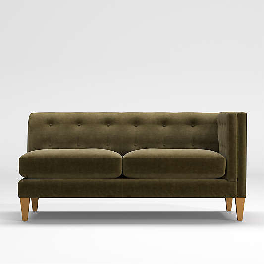 Aidan Velvet Right Arm Tufted Loveseat