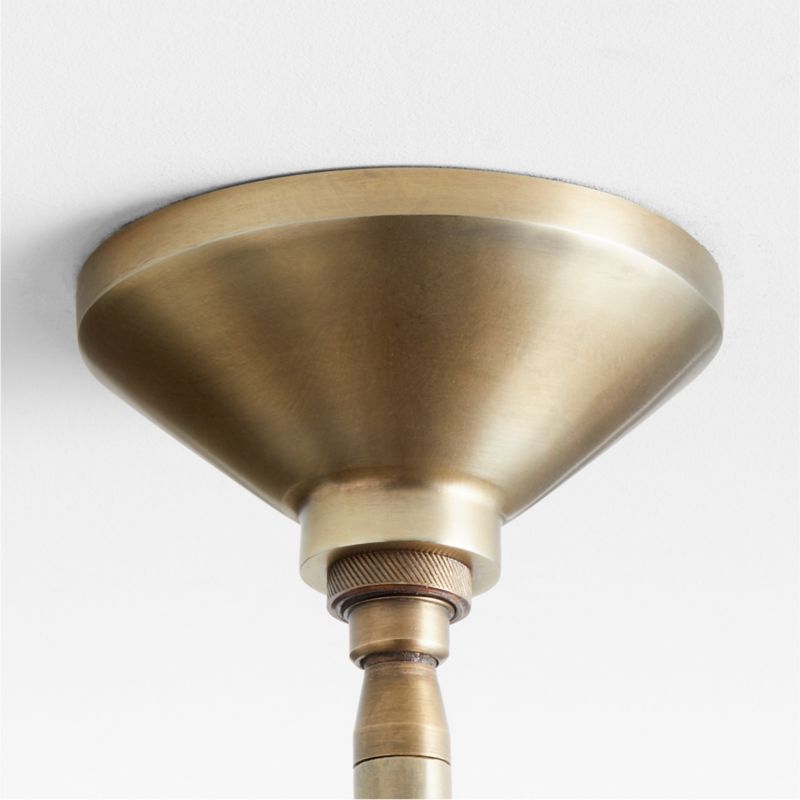 Aiden Ribbed Glass Brass Pendant Light