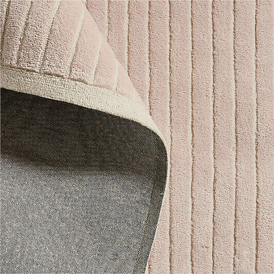 Aija Striped Lilac Rose Kids Performance Area Rug 5'x8'