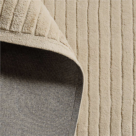 Aija Striped Pampas Ivory Kids Performance 12"x18" Rug Swatch