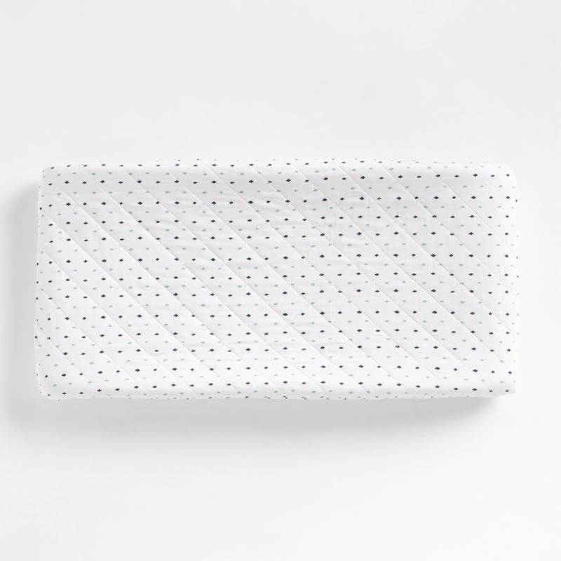 Aiko Organic Blue Diamonds Baby Changing Pad Cover - image 2 of 3