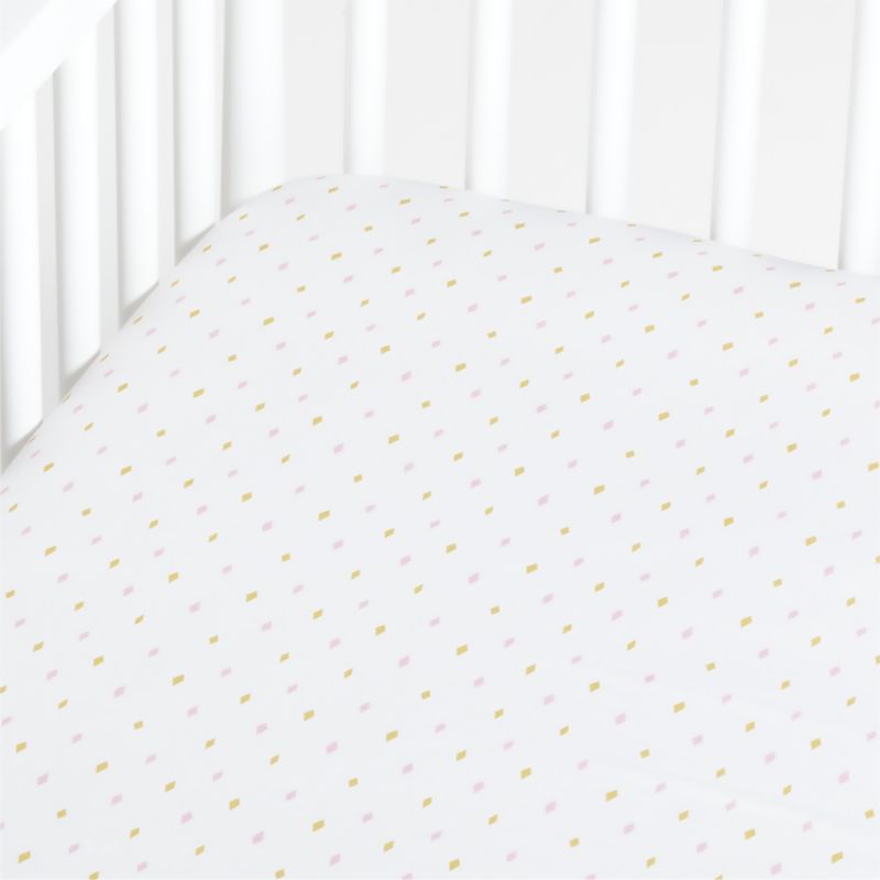 Aiko Organic Diamonds Baby Crib Fitted Sheet