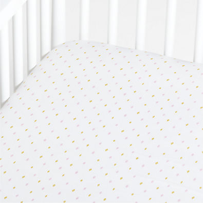 View Aiko Organic Pink Diamonds Baby Crib Fitted Sheet details