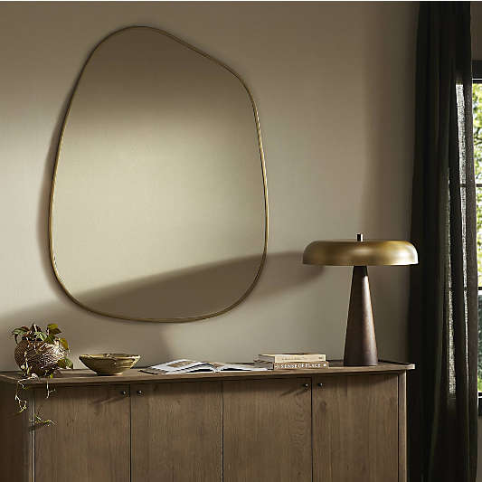 Aimee Antique Brass Wall Mirror 43" x 50"