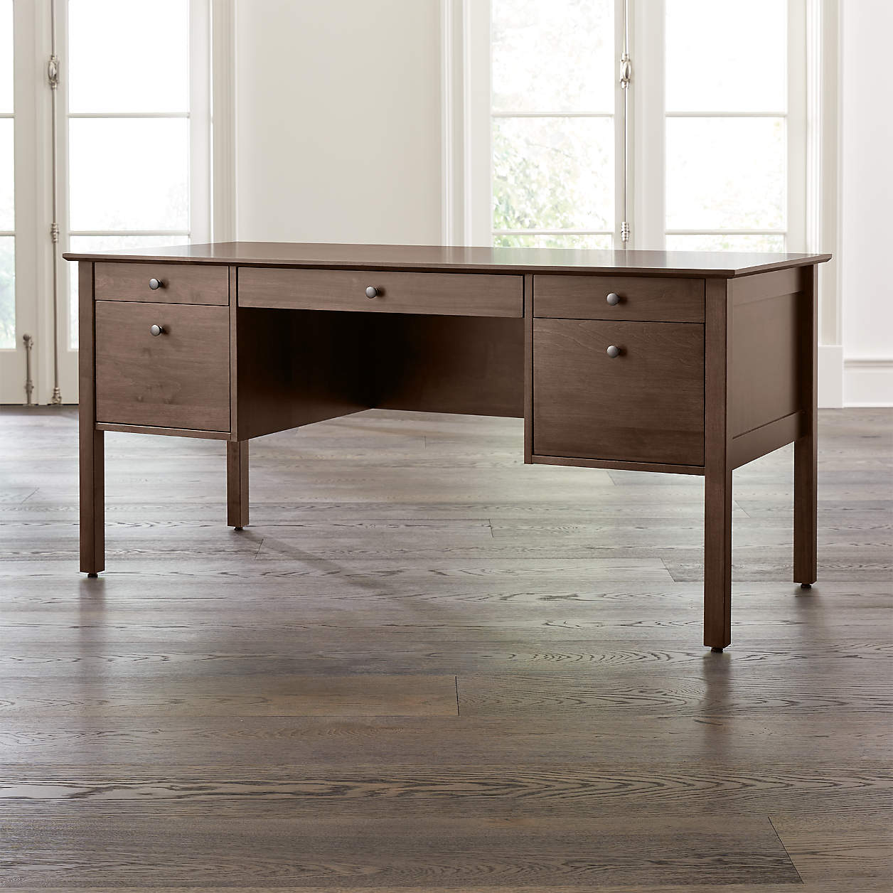 Ainsworth Cocoa Executive Desk + Reviews Crate & Barrel