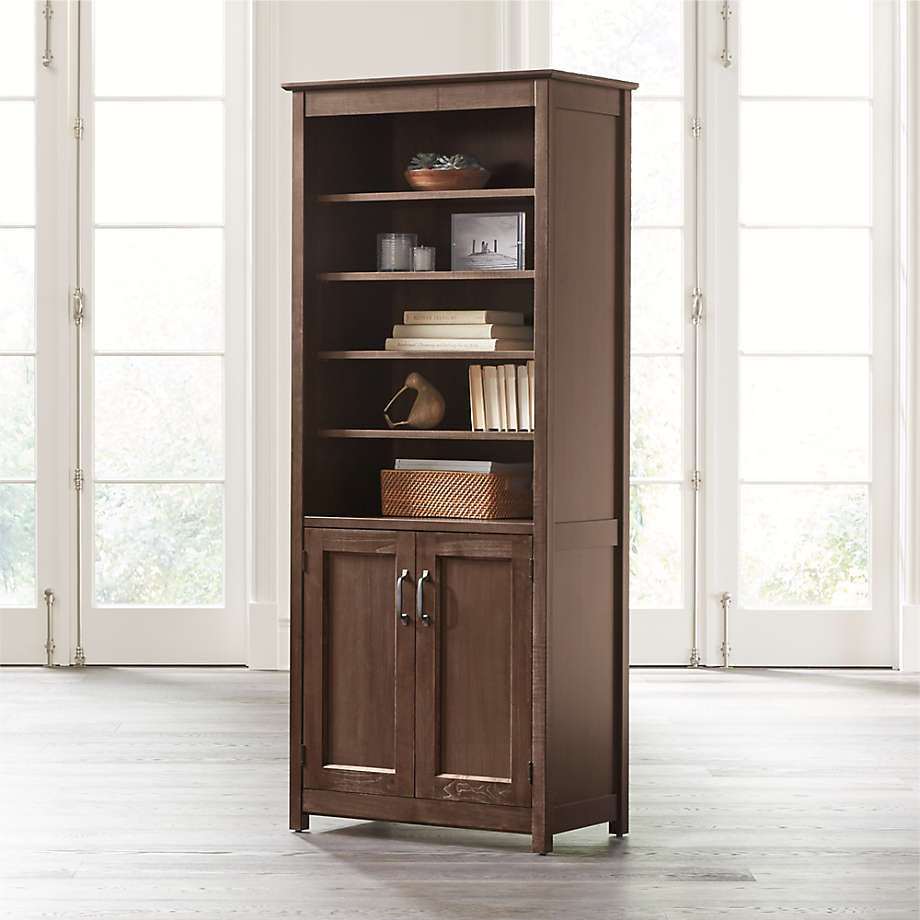 Ainsworth Cocoa Media Storage Tower with Glass/Wood Doors + Reviews ...
