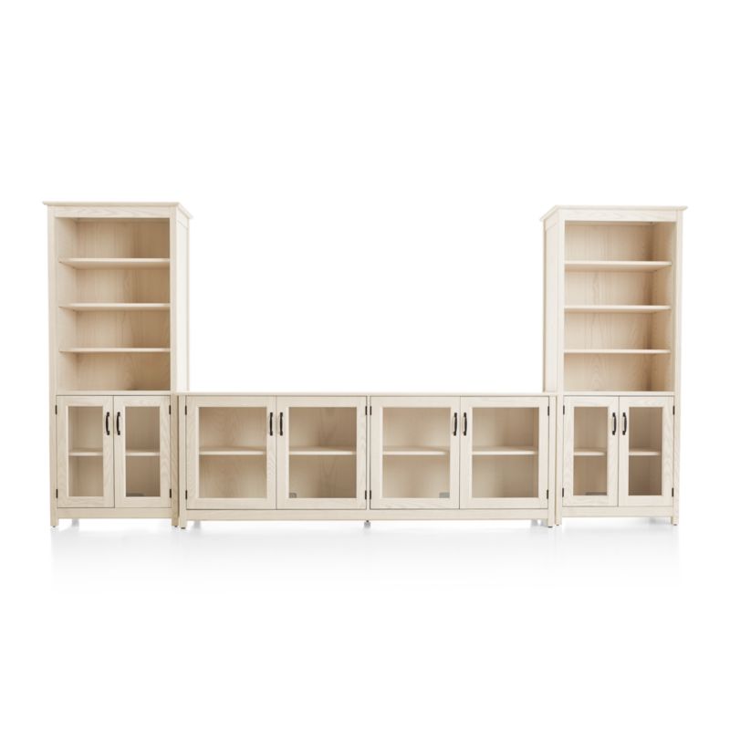 Ainsworth Cream 85" Media Center and Two 30" Towers with Glass/Wood Doors - image 4 of 8