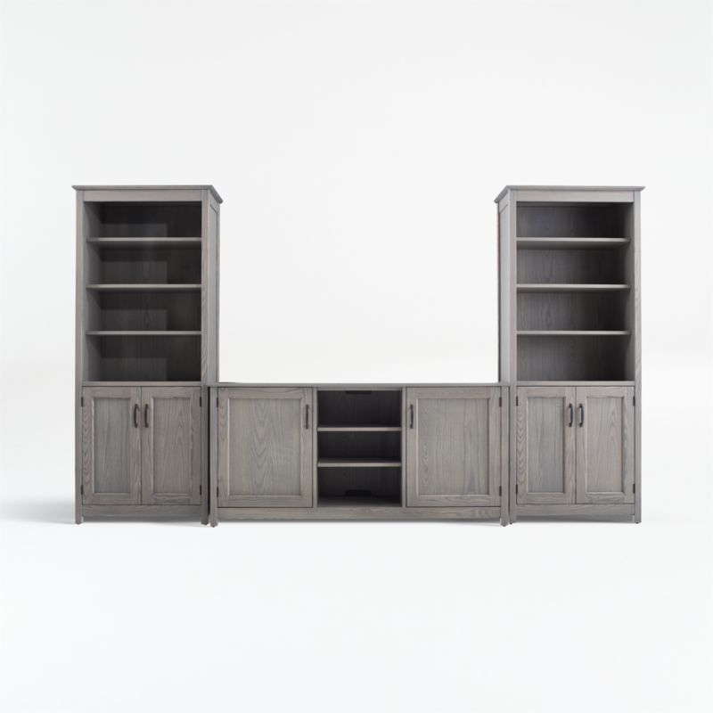 Ainsworth Dove 64" Media Center and 2 Towers with Glass/Wood Doors - image 3 of 9