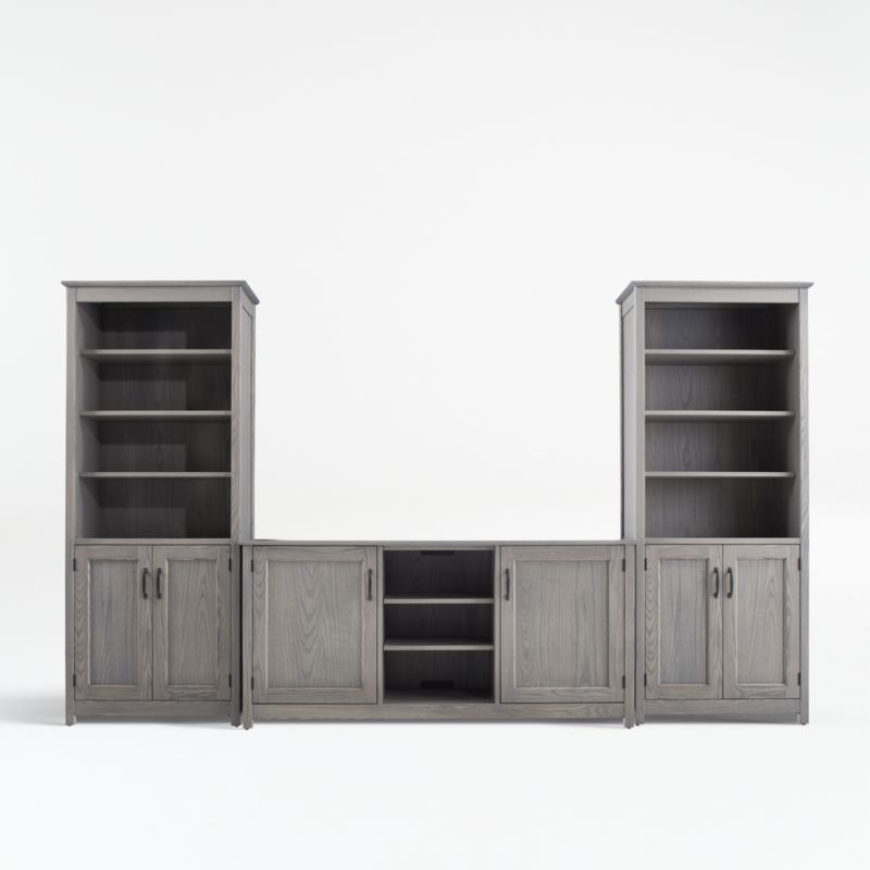 Ainsworth Dove 64" Media Center and 2 Towers with Glass/Wood Doors - image 0 of 9