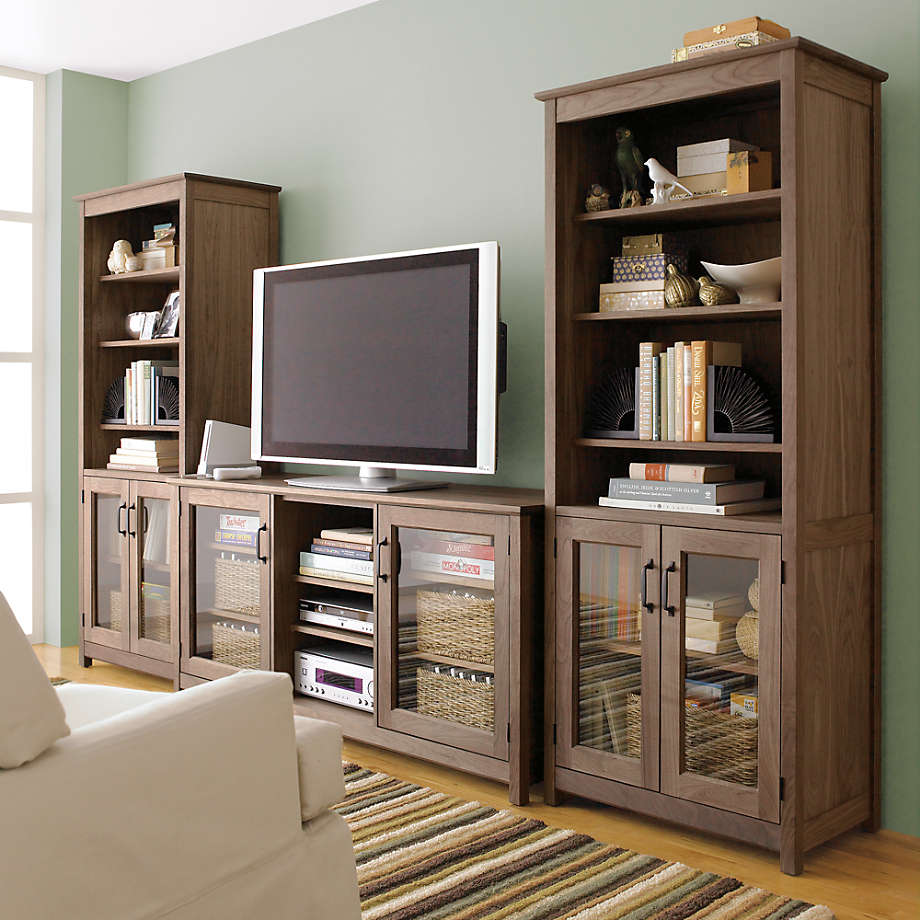 Walnut Media Storage Shelf