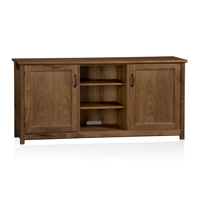 Ainsworth Walnut 64" Storage Media Console with Glass/Wood Doors - image 8 of 15