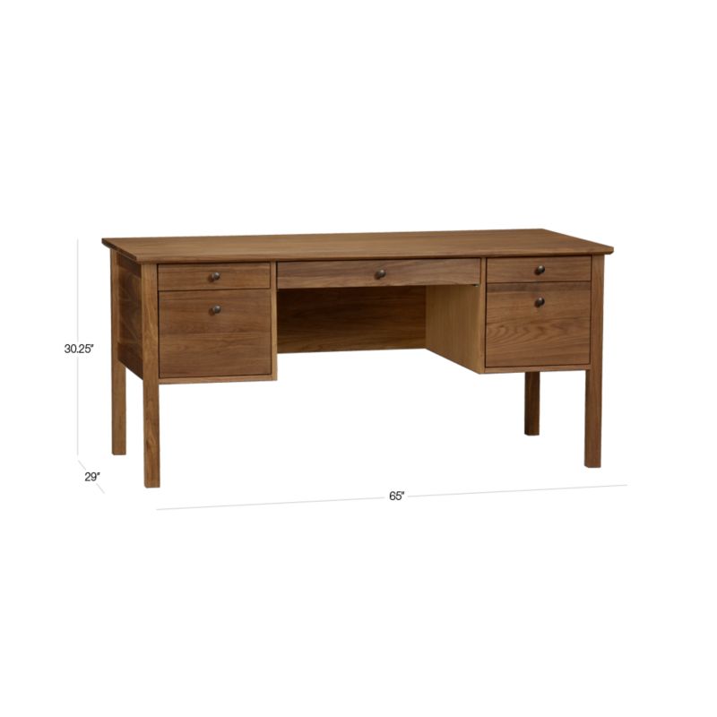 View Ainsworth Walnut Executive Desk - image 2 of 10