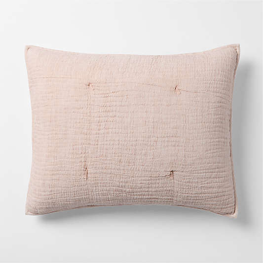 Aire Crinkle Violet Rose Organic Cotton Kids Pillow Sham