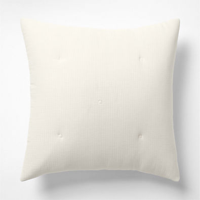 View Organic Cotton Textured Natural Taupe Euro Bed Pillow Sham details