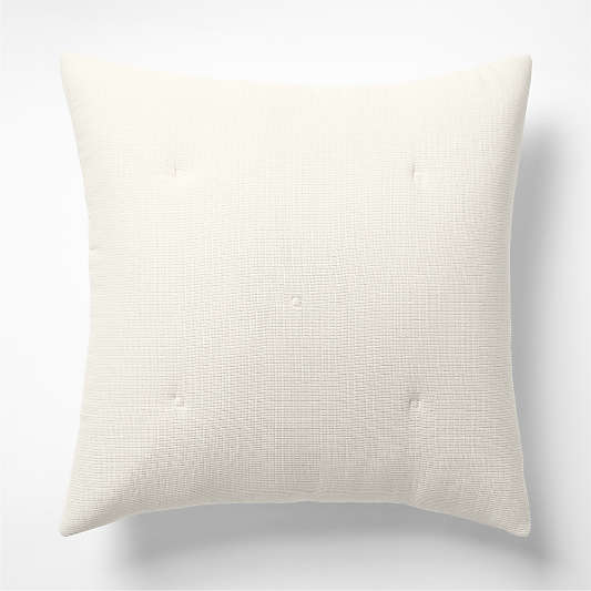 Aire Organic Cotton Textured Natural Taupe Euro Bed Pillow Sham