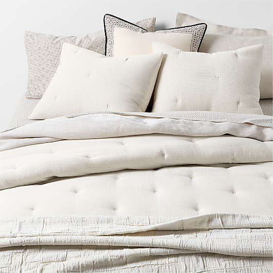 Aire Cotton Textured Natural Taupe Comforter