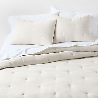 View Organic Cotton Textured Natural Taupe King Comforter details