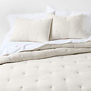 Organic Cotton Waffle Sage Shadow Green King Duvet Cover