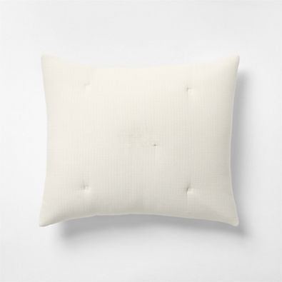 View Organic Cotton Textured Natural Taupe Standard Bed Pillow Sham details