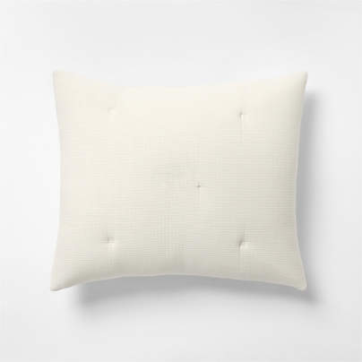 Organic Cotton Textured Natural Taupe Standard Bed Pillow Sham