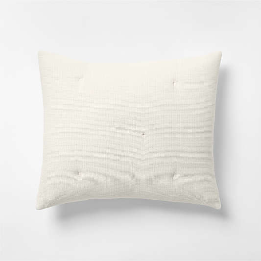 Aire Cotton Textured Natural Taupe Bed Pillow Sham