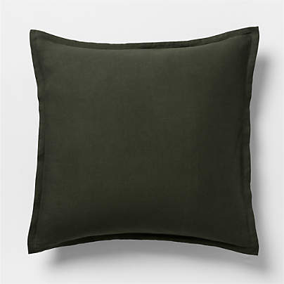 Aire Natural EUROPEAN FLAX ™-Certified Linen Ficus Green Euro Bed Pillow Sham