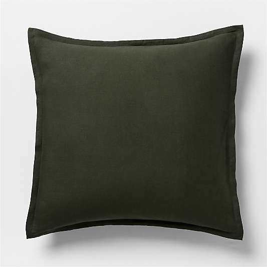 Aire Natural EUROPEAN FLAX ™-Certified Linen Ficus Green Euro Bed Pillow Sham