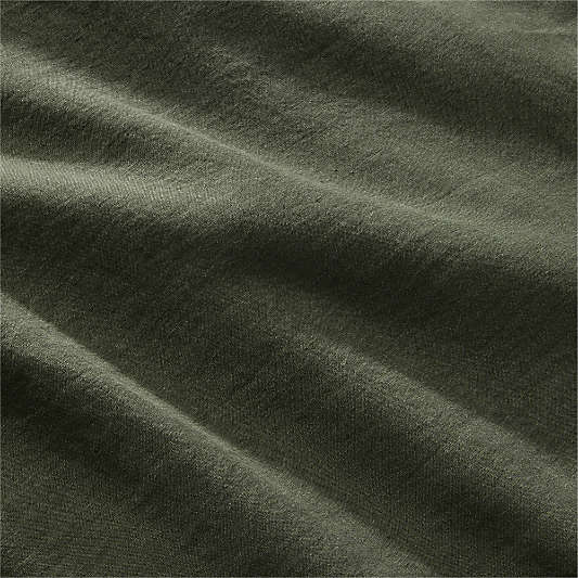 Aire Natural European Linen Ficus Green Duvet Cover