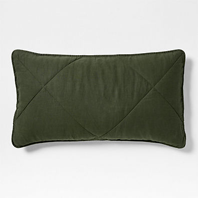 View Aire Natural EUROPEAN FLAX ™-Certified Linen Ficus Green King Quilt Bed Pillow Sham details