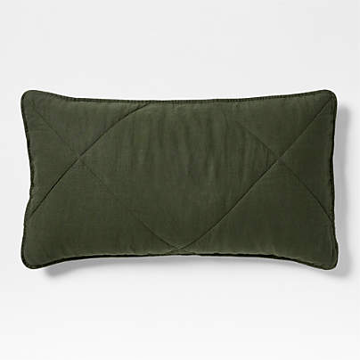 Aire Natural EUROPEAN FLAX ™-Certified Linen Ficus Green King Quilt Bed Pillow Sham