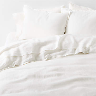 Aire Natural EUROPEAN FLAX ™-Certified Linen Crisp White Full/Queen Duvet Cover
