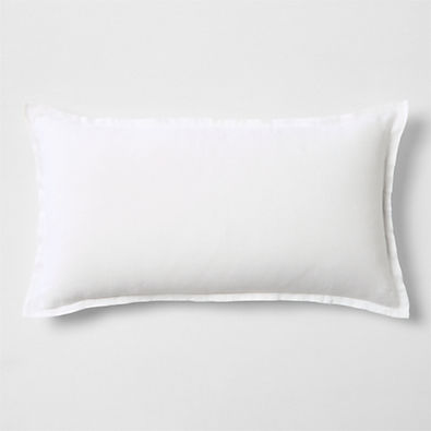 View Aire Natural EUROPEAN FLAX ™-Certified Linen Crisp White King Bed Pillow Sham details
