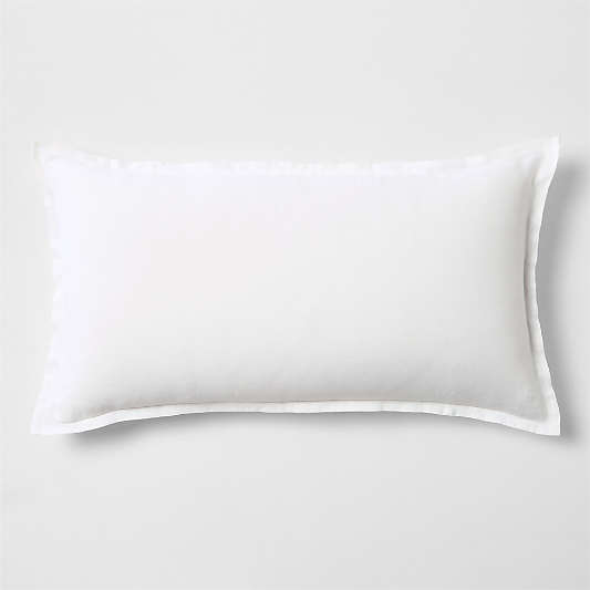 Aire Natural European Linen Crisp White King Bed Pillow Sham