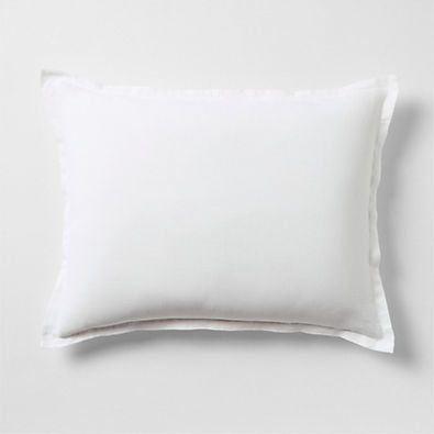 View Aire Natural EUROPEAN FLAX ™-Certified Linen Crisp White Standard Bed Pillow Sham details