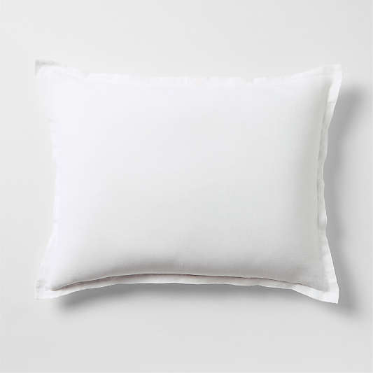 Aire Natural European Linen Crisp White Bed Pillow Sham