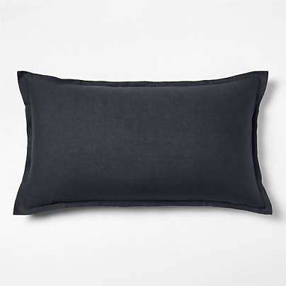 Aire Natural EUROPEAN FLAX ™-Certified Linen Midnight Navy Blue King Bed Pillow Sham