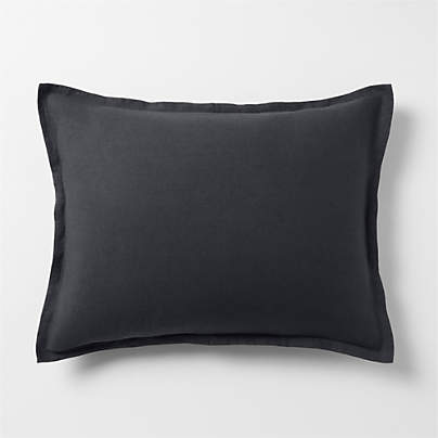 Aire Natural EUROPEAN FLAX ™-Certified Linen Midnight Navy Blue Standard Bed Pillow Sham