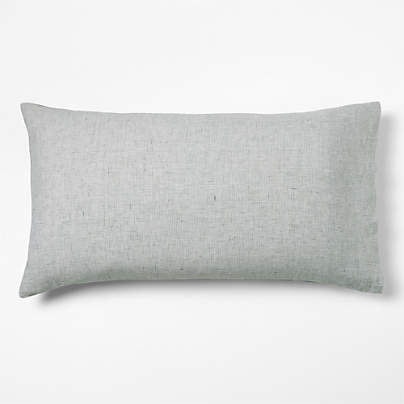 Aire Natural EUROPEAN FLAX ™-Certified Linen Burnt Green Reversible Grid King Bed Pillow Sham