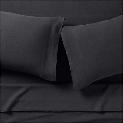 Aire Natural EUROPEAN FLAX ™-Certified Linen Midnight Navy Blue Queen Bed Sheet Set