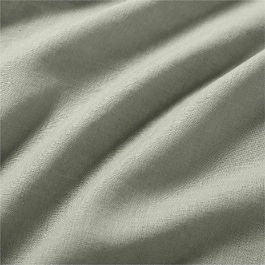 Aire Natural EUROPEAN FLAX â„¢-Certified Linen Shadow Sage Green Queen Bed Sheet Set