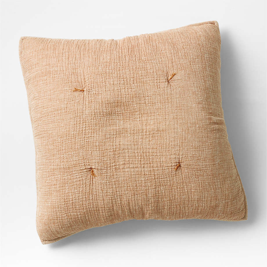 Aire Crinkle Brulee Brown Euro Organic Cotton Pillow Sham + Reviews