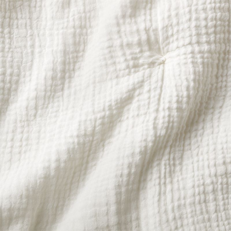 Aire Crinkle Cotton Linen Blend Cream Euro Bed Pillow Sham - image 5 of 14