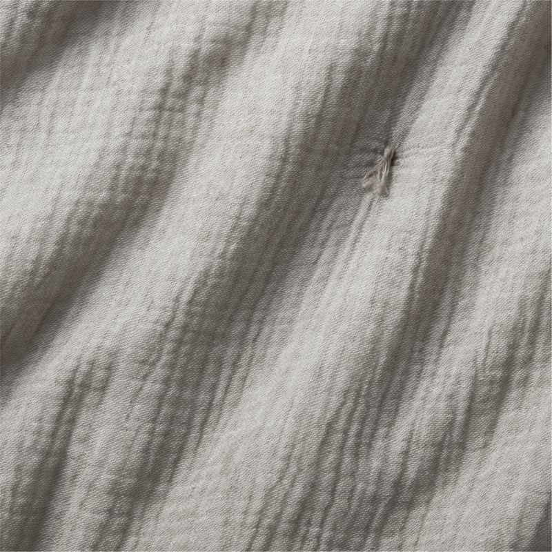 Aire Crinkle Cotton Linen Blend Pebble Grey Euro Bed Pillow Sham - image 4 of 8