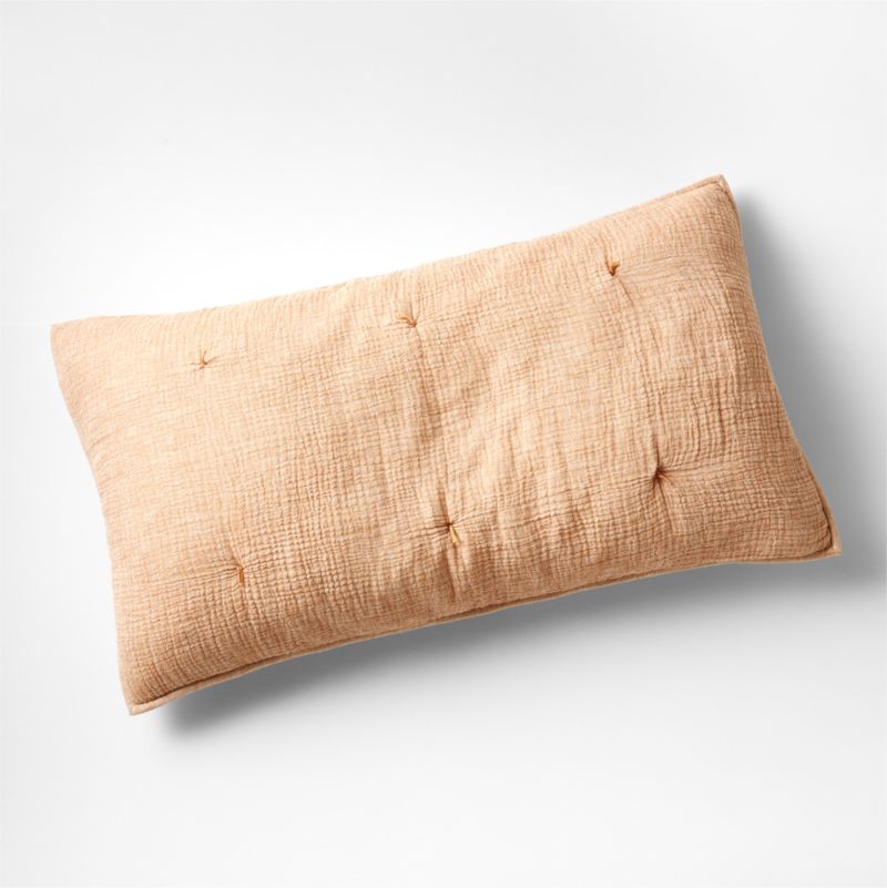 Aire Crinkle Cotton Linen Blend Brulee Brown King Bed Pillow Sham - image 0 of 7