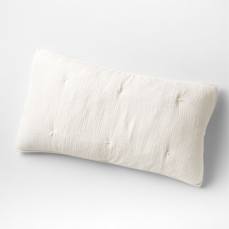 Aire Crinkle Cotton Linen Blend Cream King Bed Pillow Sham - image 0 of 9