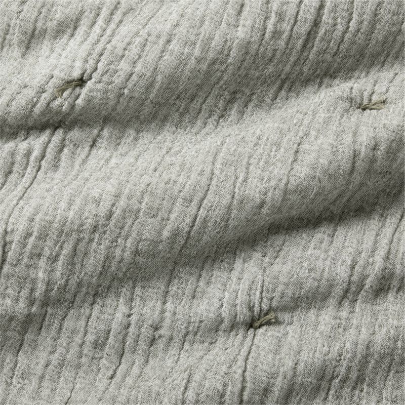 Aire Crinkle Cotton Linen Blend Burnt Green Standard Bed Pillow Sham - image 3 of 4