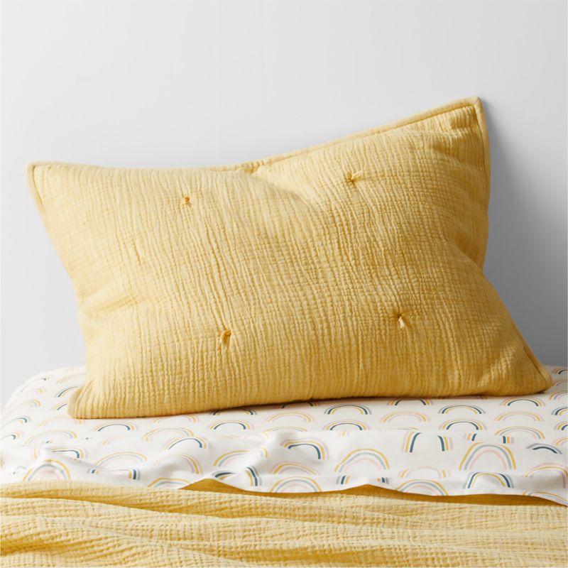 Aire Kids Crinkle Yellow Pillow Sham