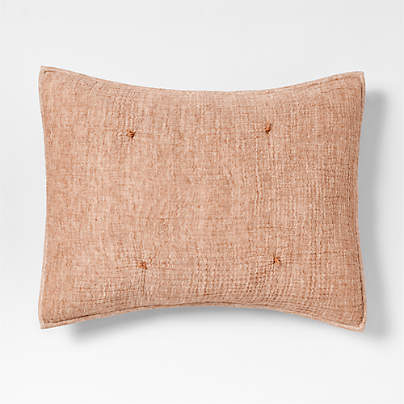 Aire Crinkle Terracotta Organic Cotton Kids Pillow Sham