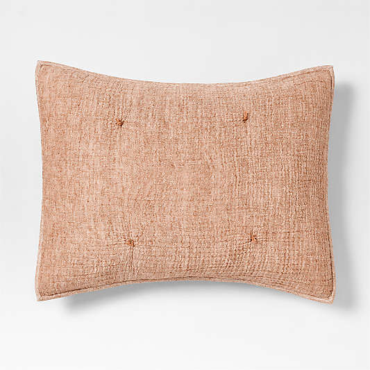 Aire Crinkle Terracotta Organic Cotton Kids Pillow Sham