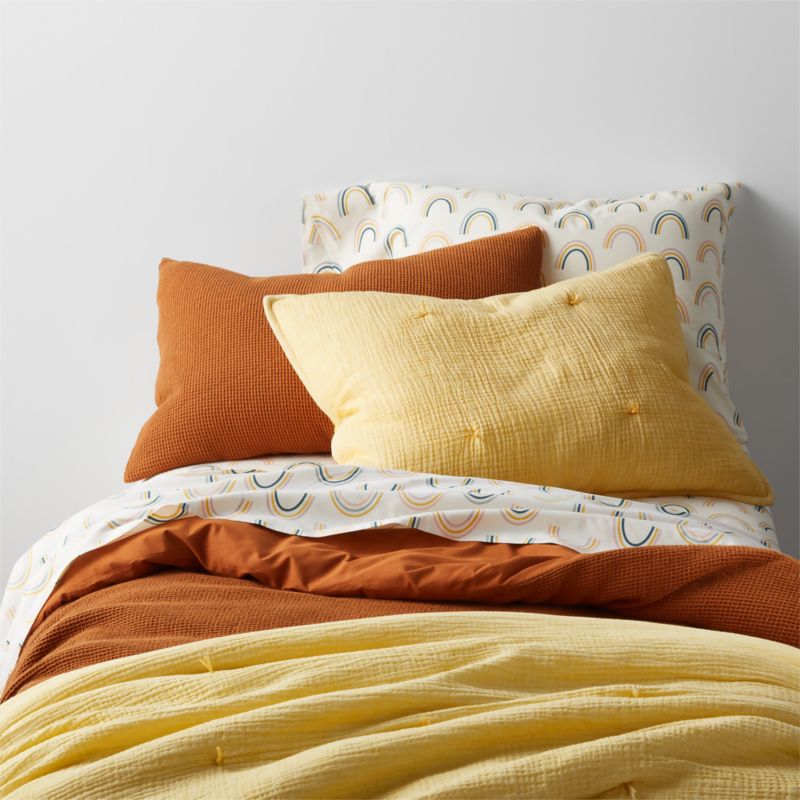 Aire Crinkle Yellow Kids Twin HandQuilted Comforter Crate & Kids